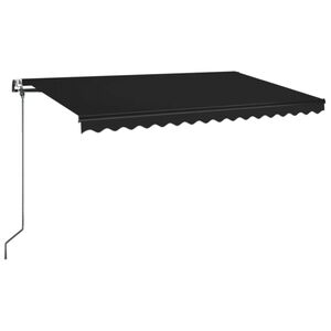 vidaXL Automatick&aacute; mark&iacute;za, LED a senzor vetra 450x350 cm, antracitov&aacute;