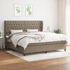 vidaXL Boxspring posteľ s matracom sivohned&yacute; 200x200 cm l&aacute;tka