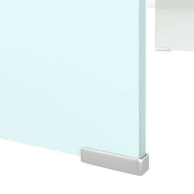 vidaXL TV stojan/stojan pod monitor, sklo, zelený 80x30x13 cm