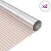 vidaXL Samolepiaca zrkadlov&aacute; f&oacute;lia 45 x 100 cm 2 ks Strieborn&aacute; PET