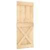 vidaXL Posuvn&eacute; dvere NARVIK Pr&iacute;rodn&aacute; a čierna 85 x 210 cm (213,5 cm)