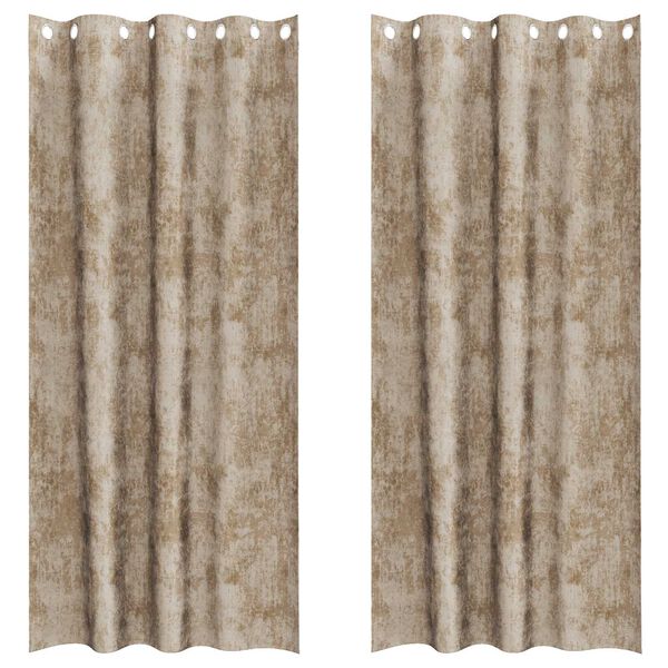 vidaXL Sametov&eacute; z&aacute;vesy 2 pcs &scaron;ampansk&eacute;ho 225 x 140 cm Zamat