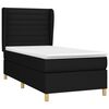 vidaXL Posteľn&yacute; r&aacute;m boxspring s matracom čierny 90x190 cm l&aacute;tka