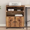 vidaXL Stojan na tlačiareň s úložiskom Staré drevo 60 x 48 x 74 cm