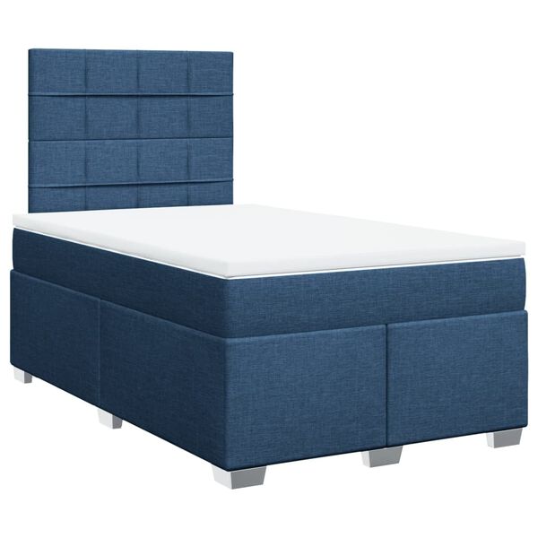 vidaXL Boxspring posteľ s matracom modr&aacute; 120x190 cm l&aacute;tka