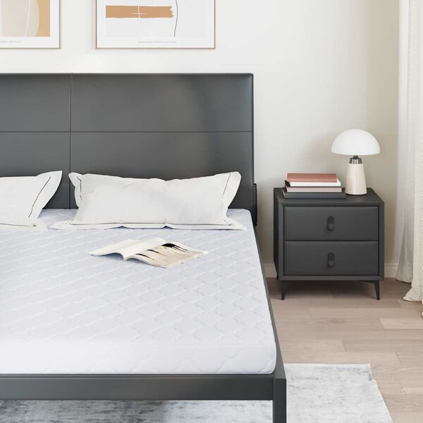 vidaXL Matrac Biela 200 x 200 cm žak&aacute;rov&aacute; tkanina