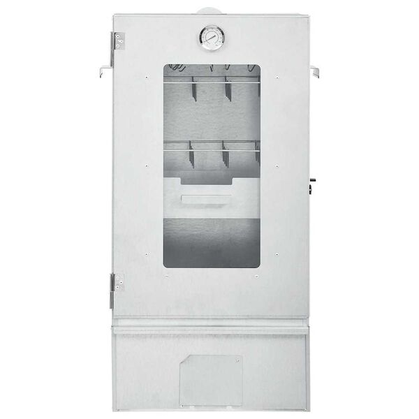 vidaXL Grilovacia udiareň so stolom pozinkovan&aacute; oceľ