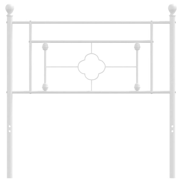 vidaXL Kovové čelo postele biele 90 cm