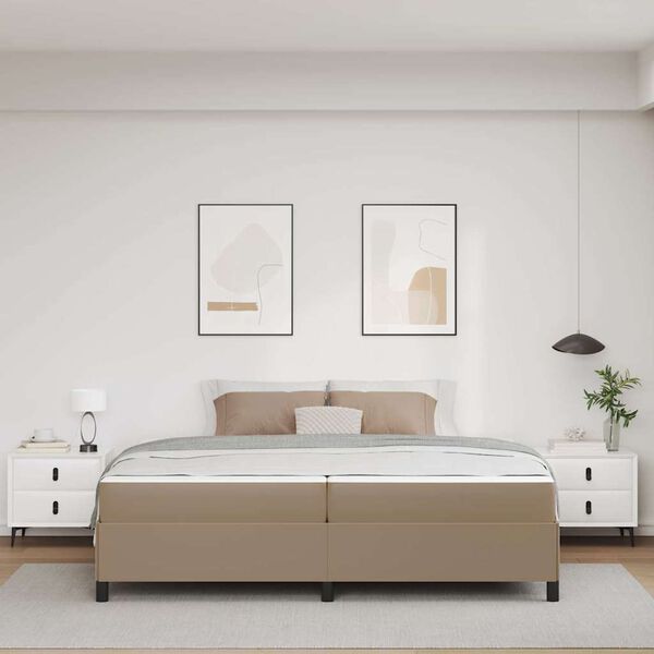 vidaXL R&aacute;m postele s matracmi Kapuč&iacute;nov&aacute; 200 x 200 cm l&aacute;tka