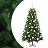 vidaXL Umel&yacute; vianočn&yacute; stromček s vianočn&yacute;mi guľami 120 cm 150 LED