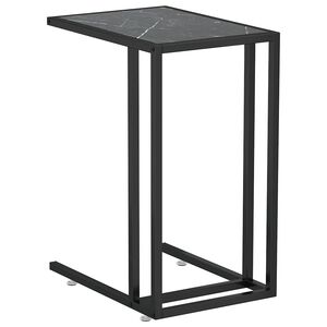 vidaXL Poč&iacute;tačov&yacute; stol&iacute;k čierny mramor 50x35x65 cm tvrden&eacute; sklo