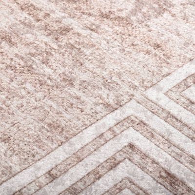 vidaXL Prateľný koberec 80x300 cm béžový protišmykový