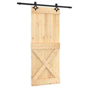 vidaXL Posuvn&eacute; dvere Pr&iacute;rodn&aacute; a čierna 85 x 210 cm
