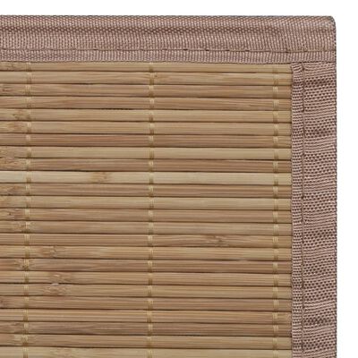 Obdĺžnikový hnedý bambusový koberec 120x180 cm