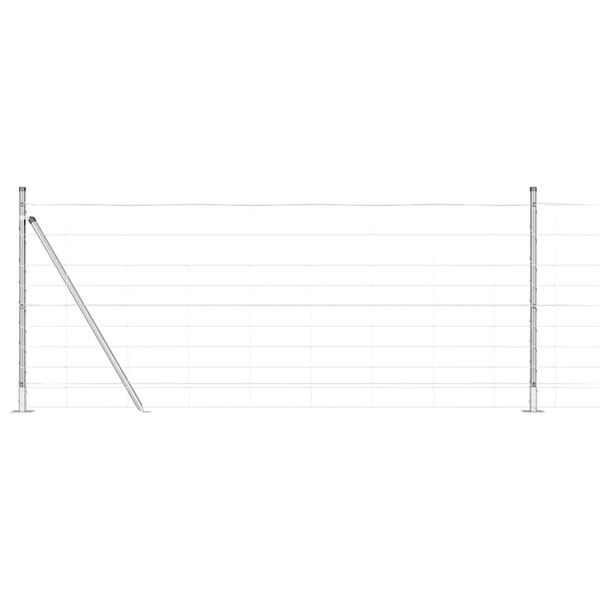 vidaXL Stĺp na plot. Zinkovan&yacute; 25 x 1 m Oceľ