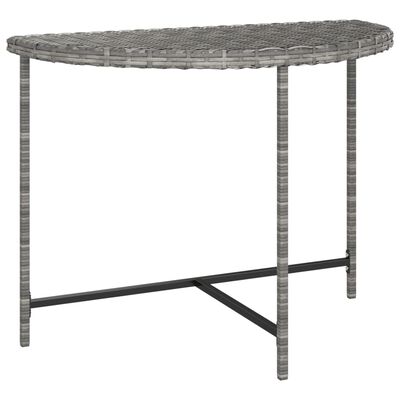 vidaXL Záhradný stôl sivý 100x50x75 cm polyratan