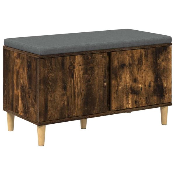 vidaXL Predsieňov&aacute; lavica s vank&uacute;&scaron;om Dymov&aacute; dub 80 x 38 x 46 cm