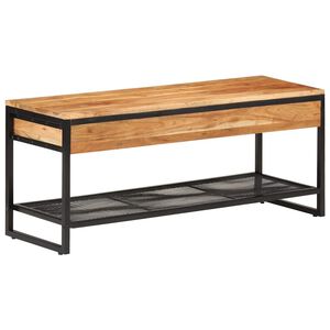 vidaXL Lavička na top&aacute;nky 110x35x45 cm mas&iacute;vna ak&aacute;cia a železo
