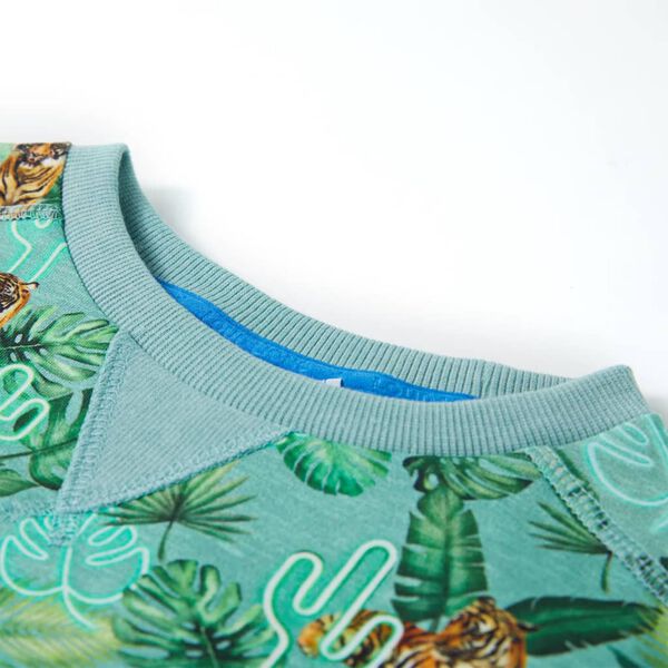 Detsk&aacute; mikina svetlozelen&aacute; melanž 104