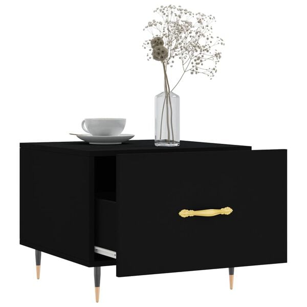 vidaXL Konferenčn&eacute; stol&iacute;ky 2 ks, čierne 50x50x40 cm, kompozitn&eacute; drevo