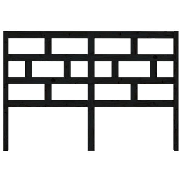 vidaXL Čelo postele čierne 126x4x100 cm mas&iacute;vna borovica