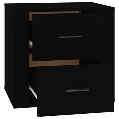 vidaXL Nočný stolík čierny 50x39x47 cm