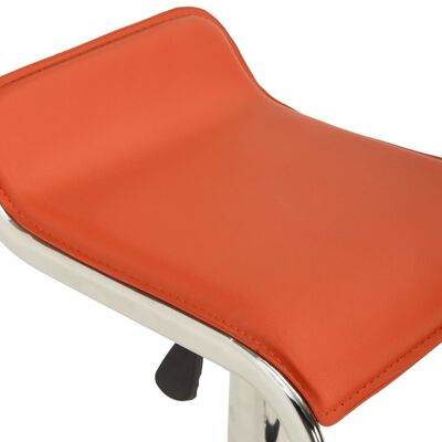 vidaXL Barové stoličky 2 ks oranžové látka a ohýbané drevo