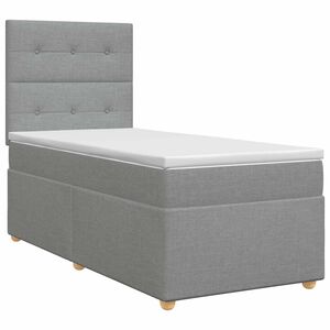 vidaXL Posteľ boxspring s matracom Svetlosiv&aacute; 80 x 200 cm L&aacute;tka