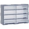 vidaXL Organiz&eacute;r s 8 veľk&yacute;mi z&aacute;suvkami 52x16x37 cm