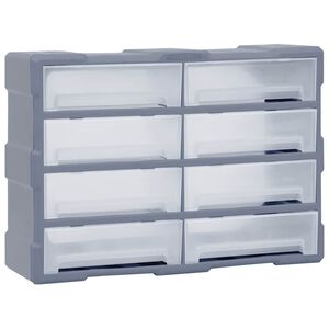 vidaXL Organiz&eacute;r s 8 veľk&yacute;mi z&aacute;suvkami 52x16x37 cm
