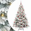 vidaXL Umel&yacute; vianočn&yacute; stromček s 300 LED-i Biela 180 cm PE a PVC