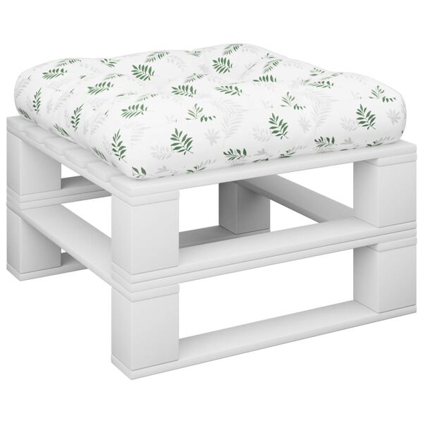 vidaXL Podu&scaron;ka na paletov&uacute; pohovku vzor listov 50x50x12 cm l&aacute;tka