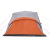 vidaXL Rodinný stan s verandou 9 osôb sivo-oranžový rýchloupínací