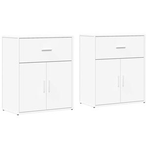vidaXL Komody 2 ks biele 60x31x70 cm kompozitn&eacute; drevo