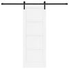 vidaXL Posuvn&eacute; dvere Biela 73,5 x 198,5 cm Mas&iacute;vne borovicov&eacute; drevo