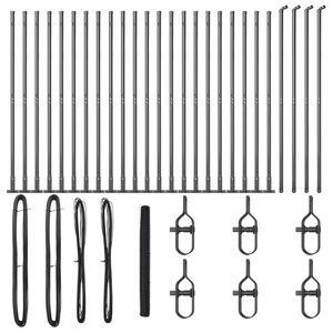 vidaXL Stĺp na plot. Siv&aacute; 50 x 1,6 m (36 mm pletivo) Ocel a PVC