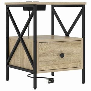 vidaXL Nočn&yacute; stol&iacute;k Sonoma dub 41,5 x 40,5 x 55 cm Kompozitn&eacute; drevo