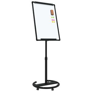 vidaXL Magnetick&aacute; biela tabuľa Čierna a biela 62 x 62,5 x 197 cm EPS