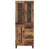 vidaXL Highboard so z&aacute;suvkou 2 pcs Star&eacute; drevo Kompozitn&eacute; drevo