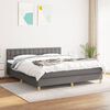 vidaXL Boxspring posteľ s matracom tmavosiv&aacute; 160x200 cm l&aacute;tka