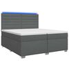 vidaXL Posteľ boxspring s matracom Tmavosiv&aacute; 200 x 200 cm L&aacute;tka