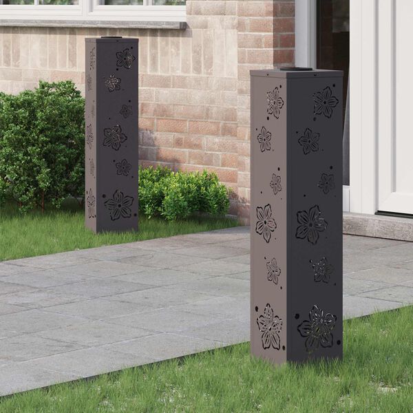 vidaXL Sol&aacute;rne LED svetlo na chodn&iacute;k 2 pcs Čierna