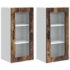 vidaXL N&aacute;stenn&yacute; sklenen&yacute; kabinet PORTO 2 pcs Dymov&aacute; dub