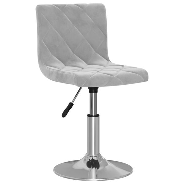 vidaXL Otočn&eacute; jed&aacute;lensk&eacute; stoličky 2 ks bledosiv&eacute; zamatov&eacute;