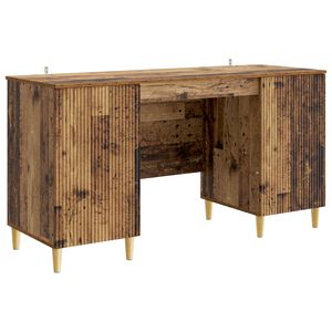 vidaXL St&ocirc;l s poličkou Star&eacute; drevo 142,5 x 50 x 75 cm Kompozitn&eacute; drevo