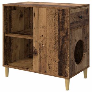 vidaXL Mačka Dom Star&eacute; drevo 72 x 42,5 x 70 cm Kompozitn&eacute; drevo