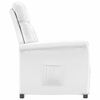 vidaXL Skl&aacute;pacie kreslo, biele, umel&aacute; koža