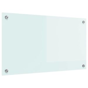 vidaXL Kuchynský backsplash Biela 70 x 40 cm tvrdené sklo