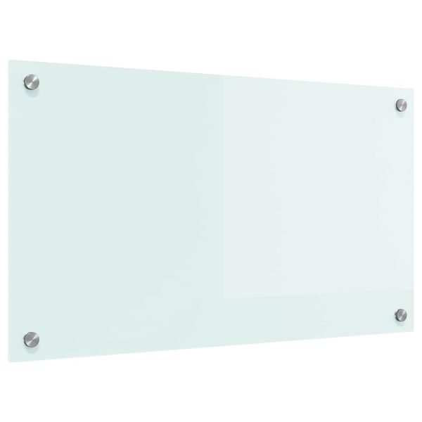 vidaXL Kuchynský backsplash Biela 70 x 40 cm tvrdené sklo
