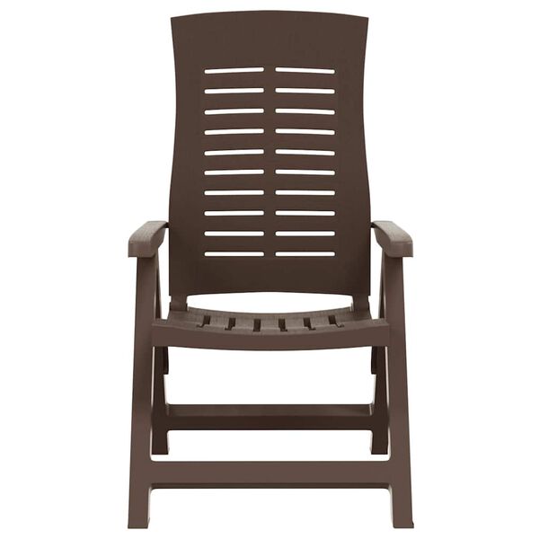 vidaXL Záhradné sklápacie stoličky 2 ks plastové farba kávy mocca